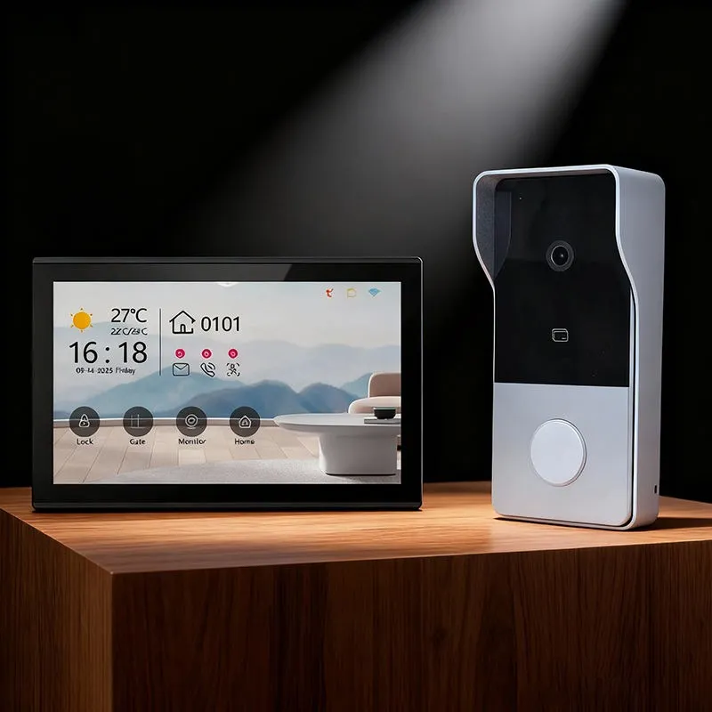 Kit visiophone avec écran intérieur et platine extérieure